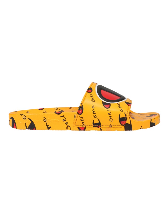 Champion Mens Slides NZ - Ipo Hero Yellow ( 0134-RKXNM )